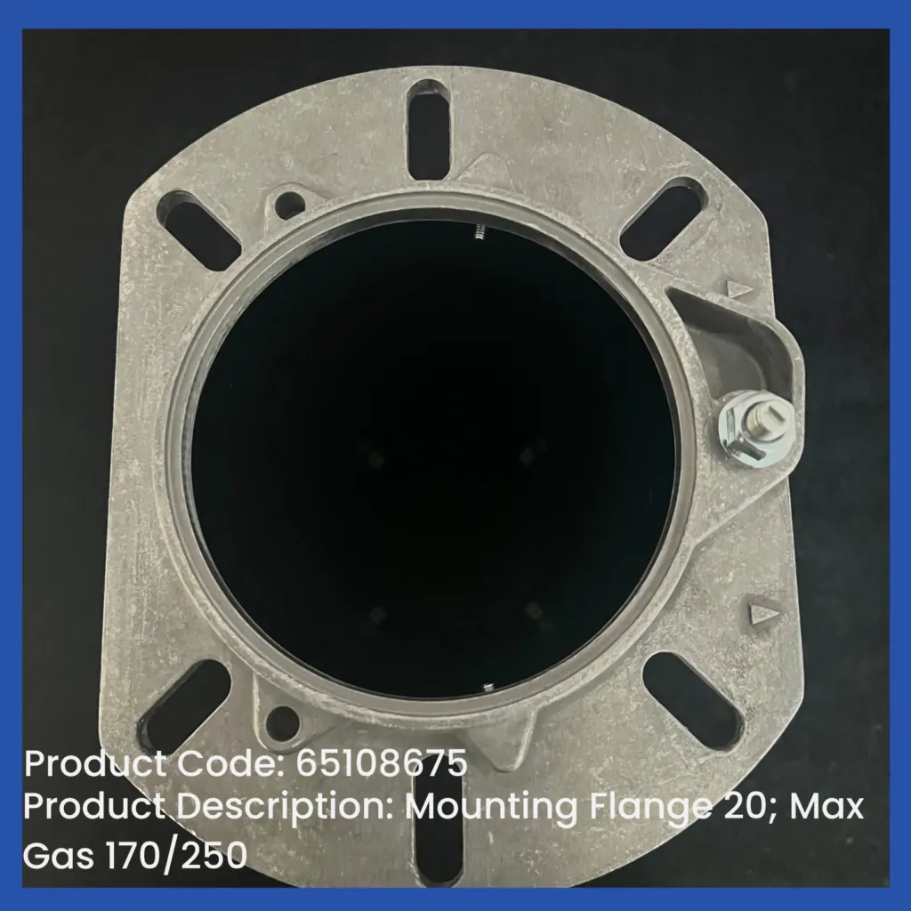 Mounting Flange 20; Max Gas 170/250